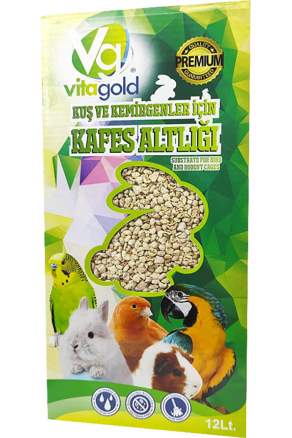 VİTAGOLD KAFES ALTLIĞI MISIR GRANÜLÜ 12 LT 