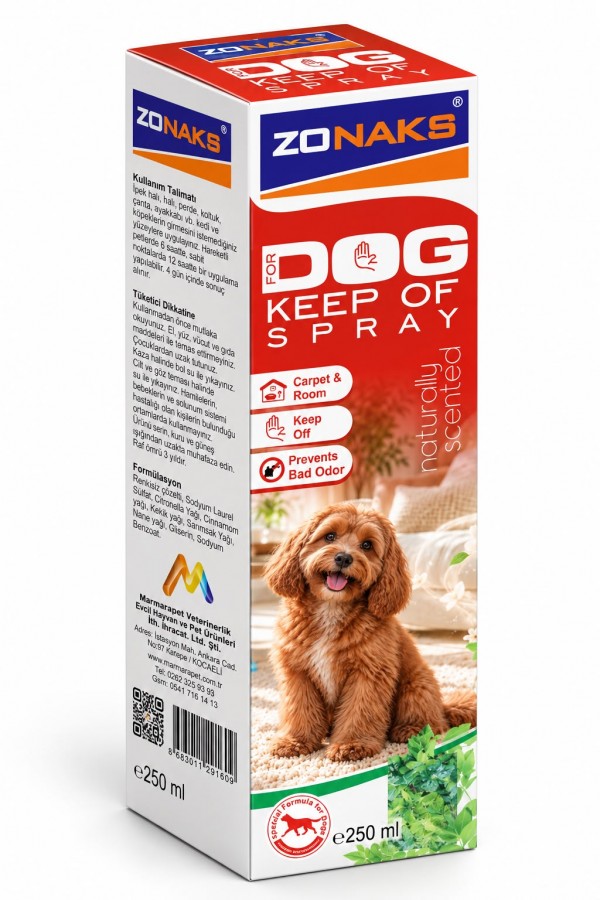 ZONAKS DOG KEEP OF SPRAY 250 ML. ( KÖPEK MEKAN UZAKLAŞTIRICI SPREY)