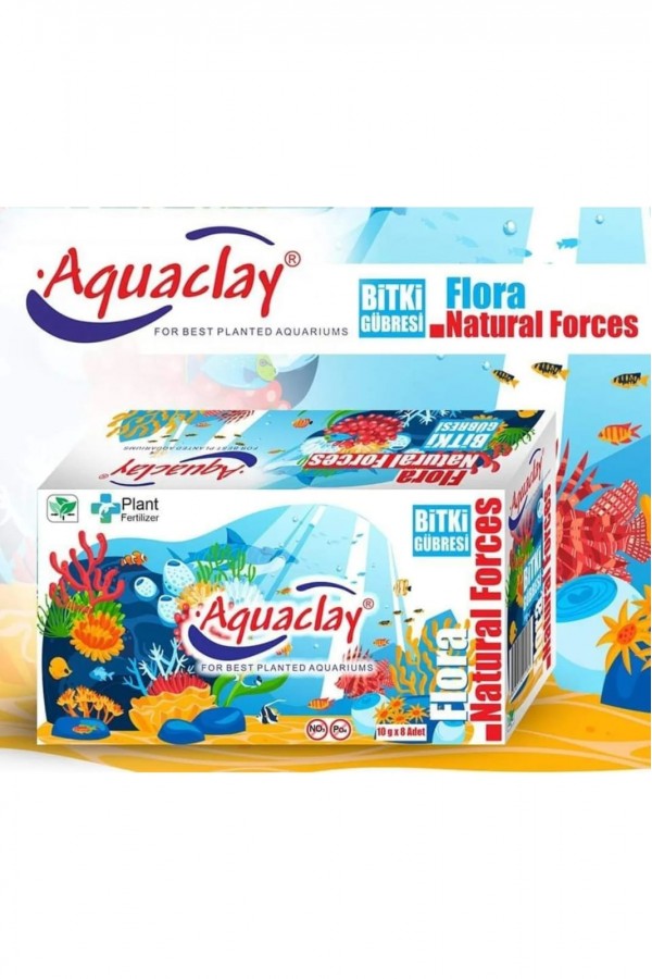 AQUACLAY FLORA KATI BİTKİ GÜBRESİ 8 AD x 10 GR 6'lı