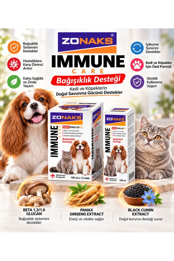ZONAKS KEDİ-KÖPEK BAĞIŞIKLIK DESTEĞİ 100 ML 