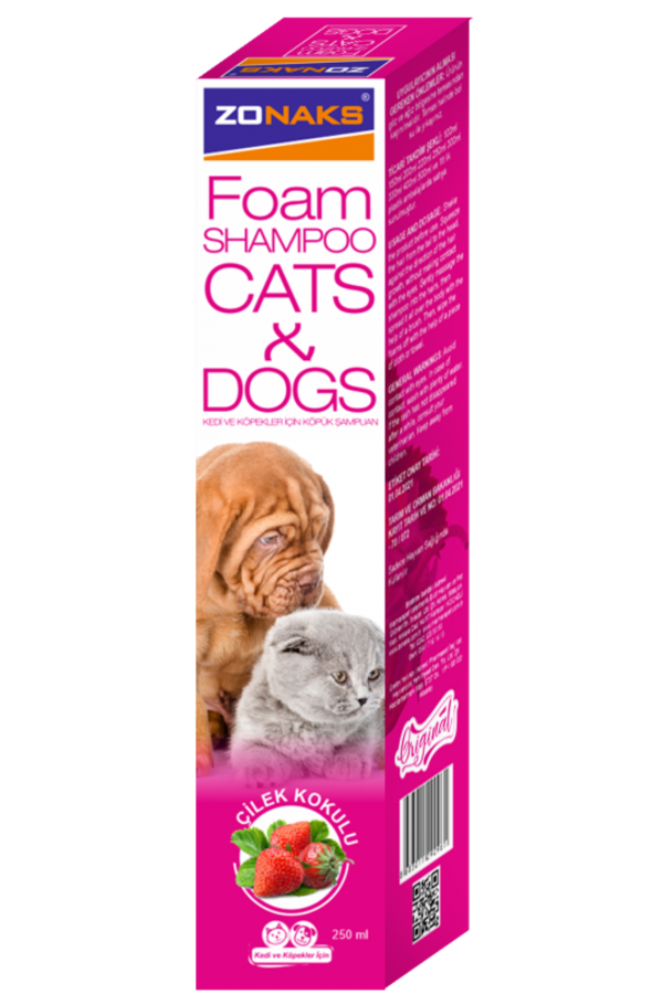 ZONAKS FOAM SHAMPOO CAT & DOG STRAWBERRY 250 ML