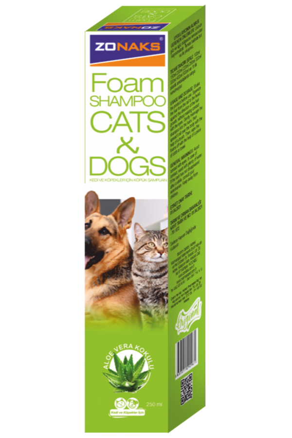 ZONAKS FOAM SHAMPOO CAT & DOG ALOAVERA 250 ML 